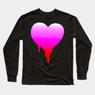 MELTY HEART GRADIENT GREETING CARD Long Sleeve T-Shirt